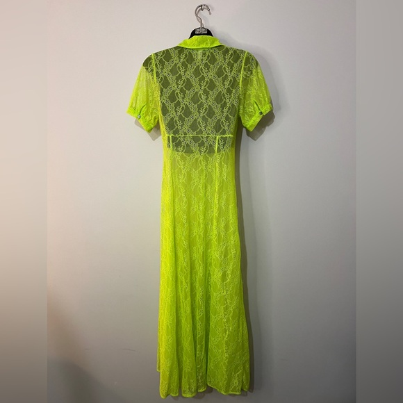 URBAN OUTFITTERS NEON LACE DUSTER DRESS - Picture 5 of 7
